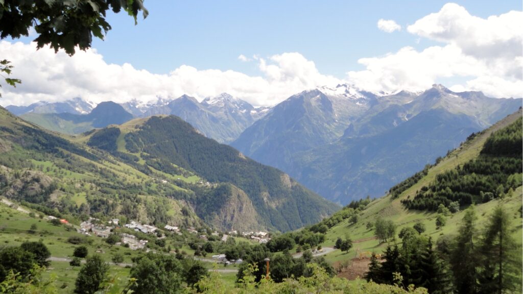 view of mountains from alpe dhuez france picture id467643916